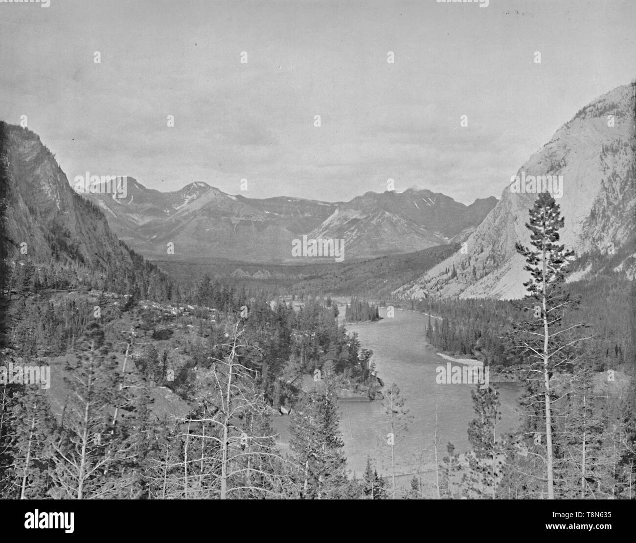 'Valley of the Bow River, Alberta, Canada', c1897. Creator: Unknown. Stock Photo