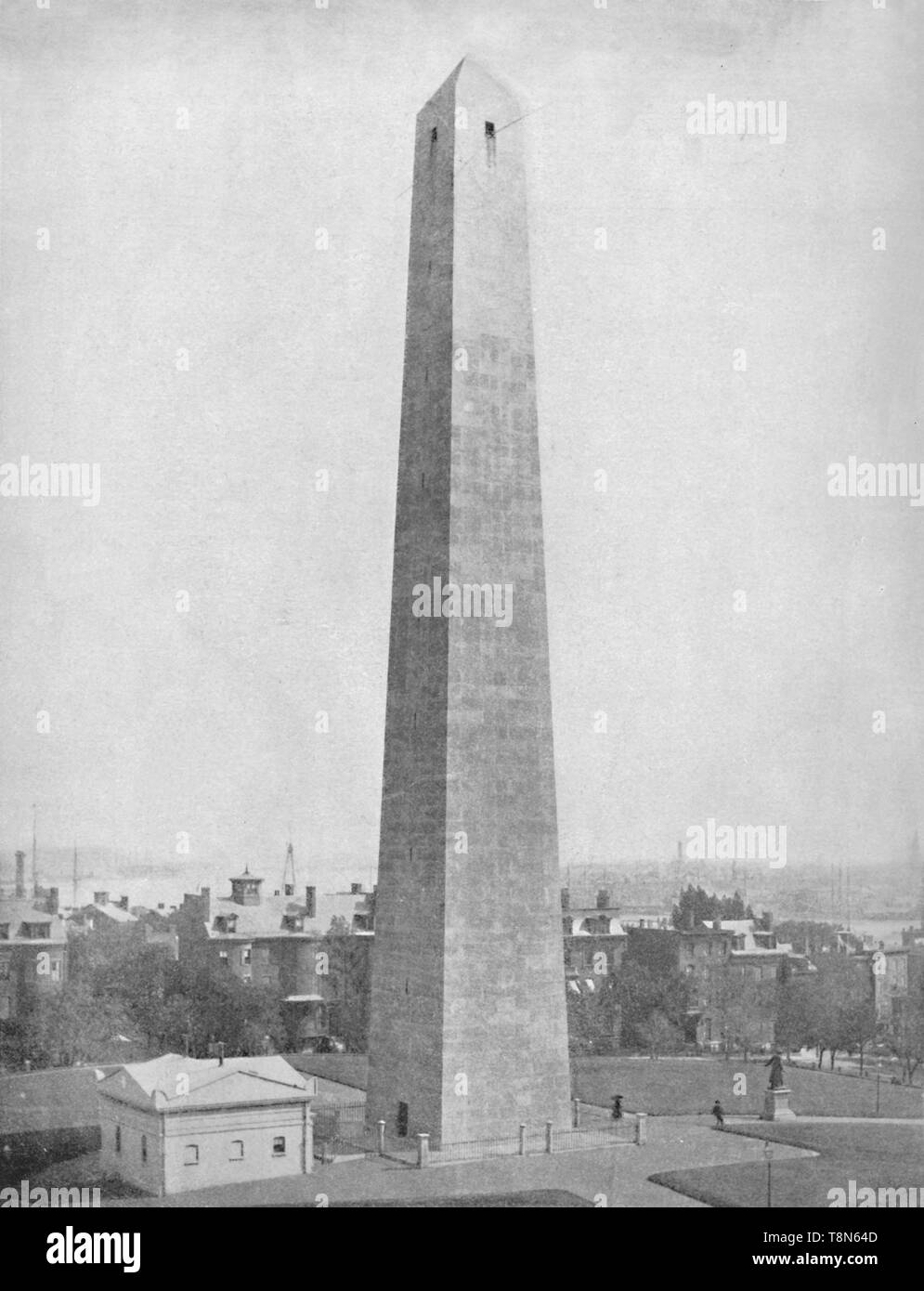 'Bunker Hill Monument, Charlestown, Massachusetts', c1897. Creator: Unknown. Stock Photo