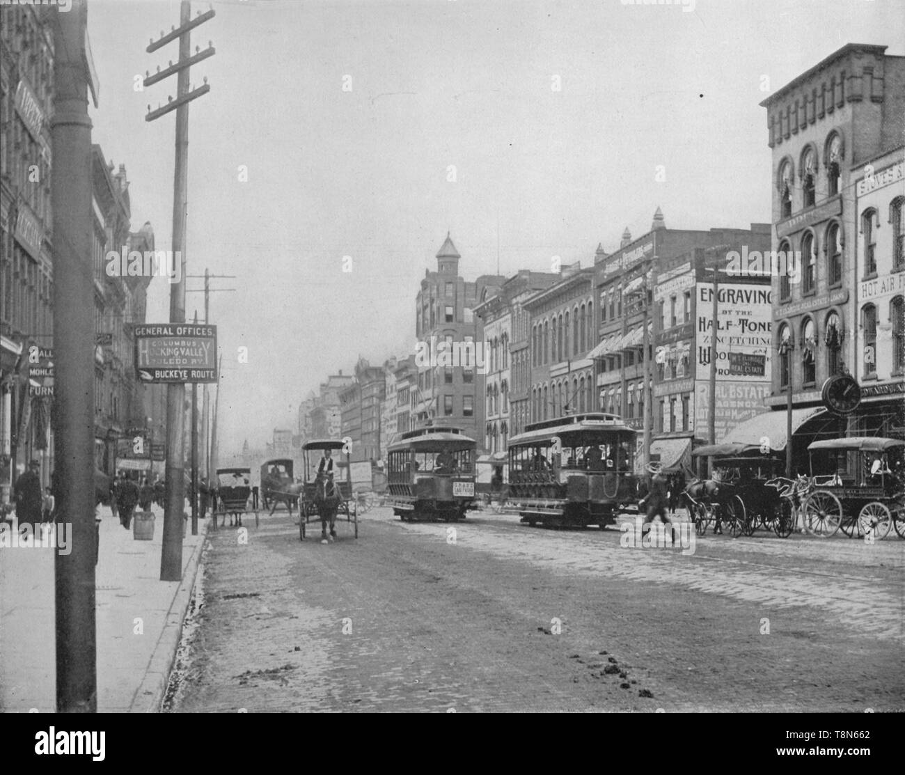 'High Street, Columbus. Ohio', c1897. Creator Unknown Stock Photo Alamy