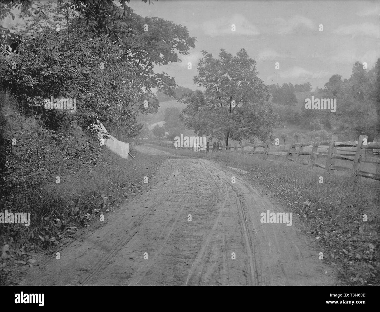'Road Alongside the Brandywine, Pennsylvania', c1897.  Creator: Unknown. Stock Photo
