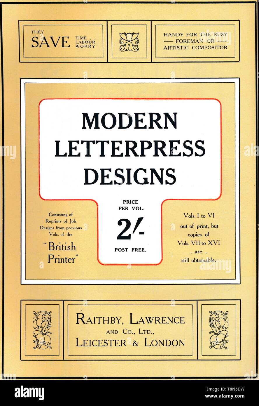 'Modern Letterpress Designs - Prize Design', 1909. Creator: Unknown. Stock Photo