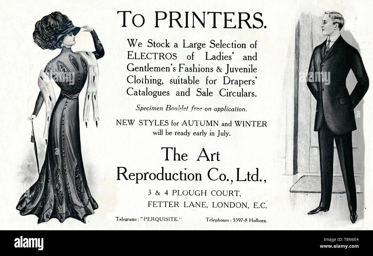 'To Printers - The Art Reproduction Co., Ltd advertisement', 1909. Creator: Unknown. Stock Photo