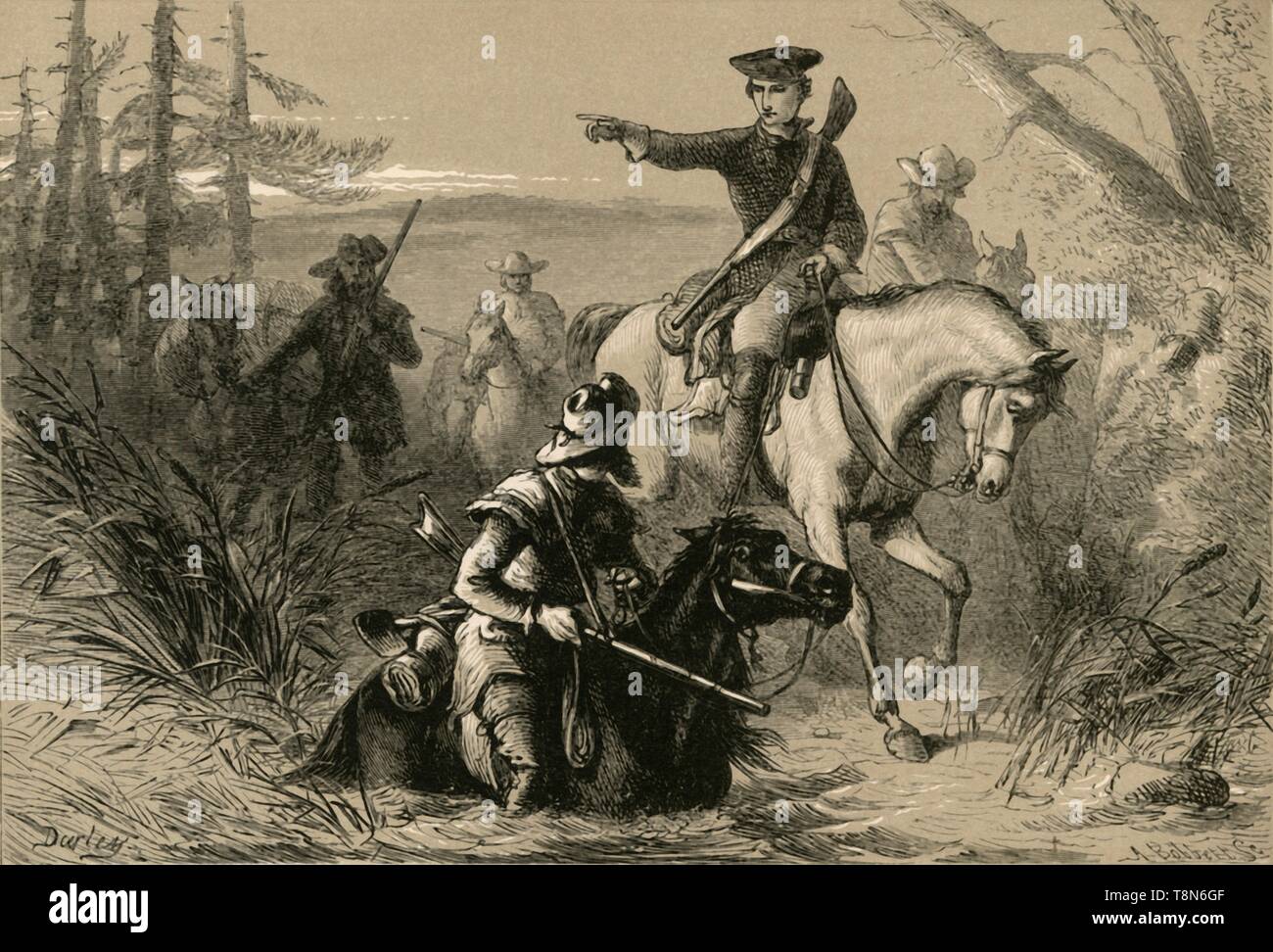 'Major Washington on his Mission to the French Commander', (1877). Creator: Albert Bobbett. Stock Photo