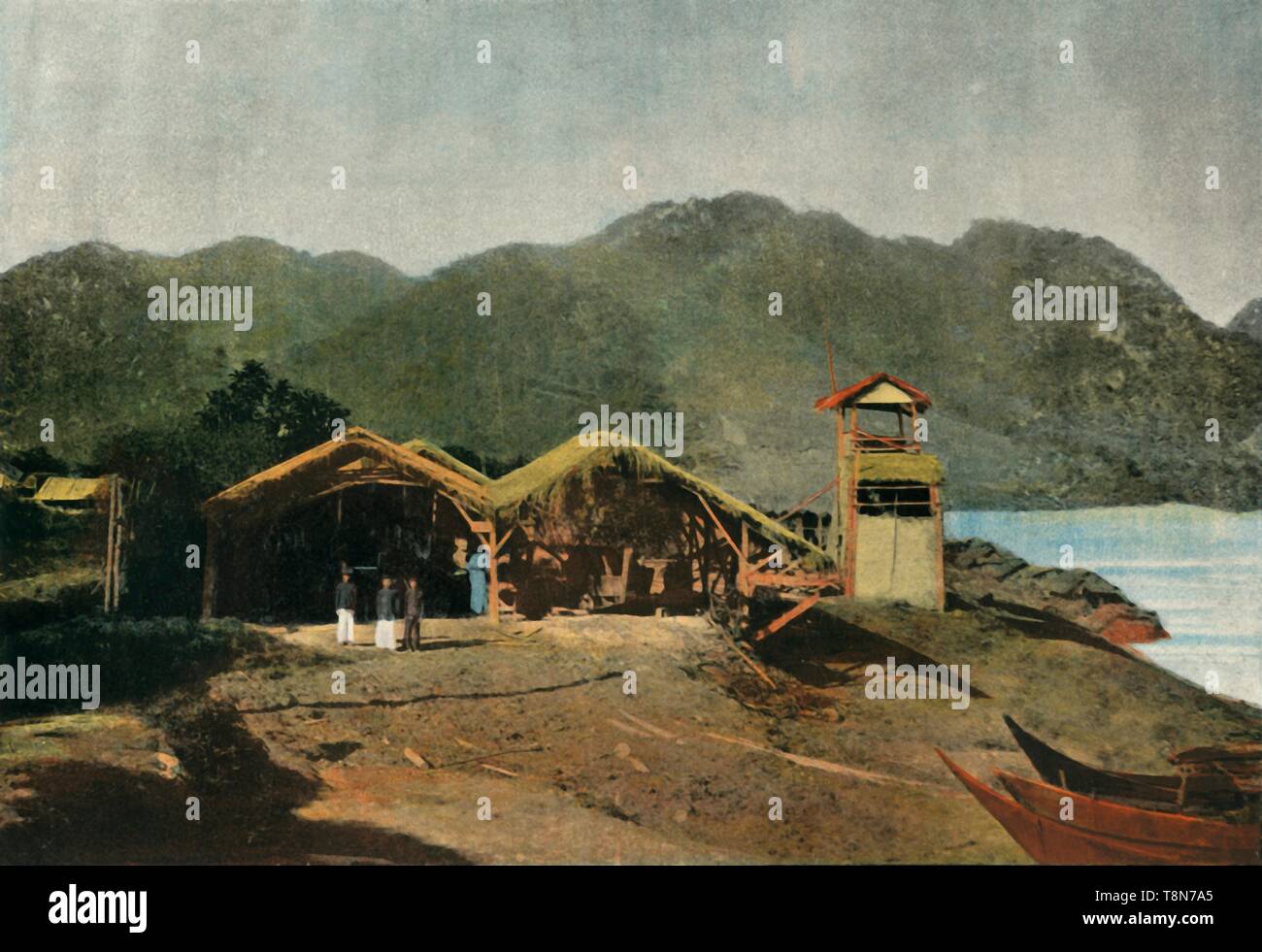 'Tuyen-Quan - Poste Optique', (Tuyen Quan - Lookout Tower), 1900. Creator: Unknown. Stock Photo