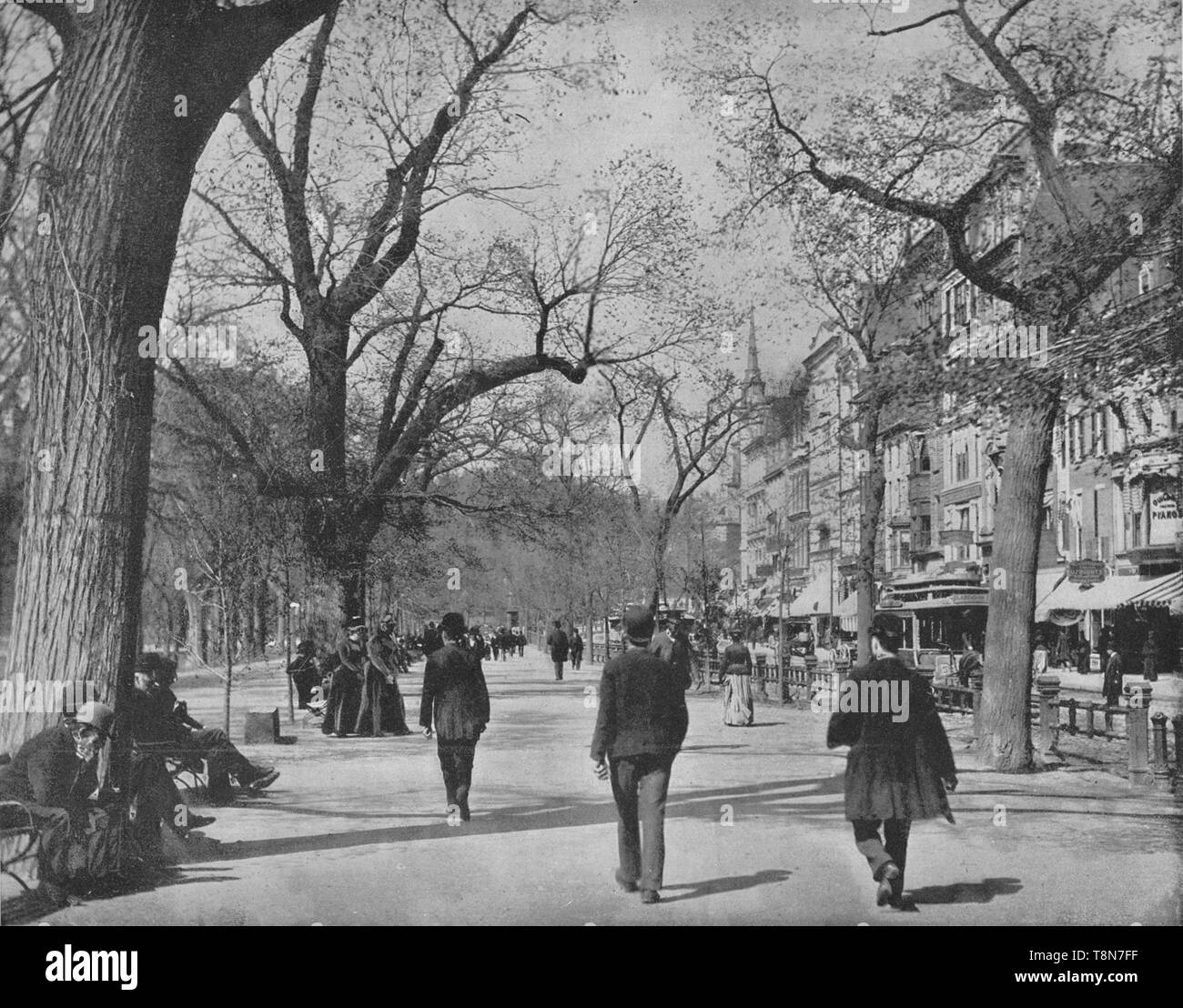 'Tremont Street and 'The Common', Boston', c1897. Creator: Unknown. Stock Photo