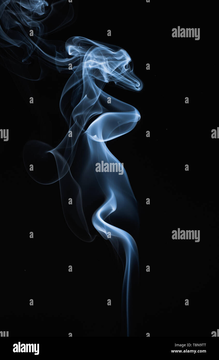 white smoke smoke on black background . abstract Stock Photo