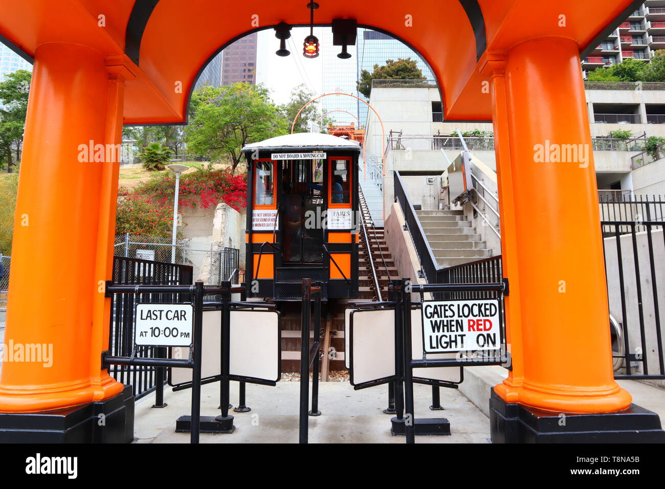 Angels Flight The Historic Funicular Railway Located In Downtown Of