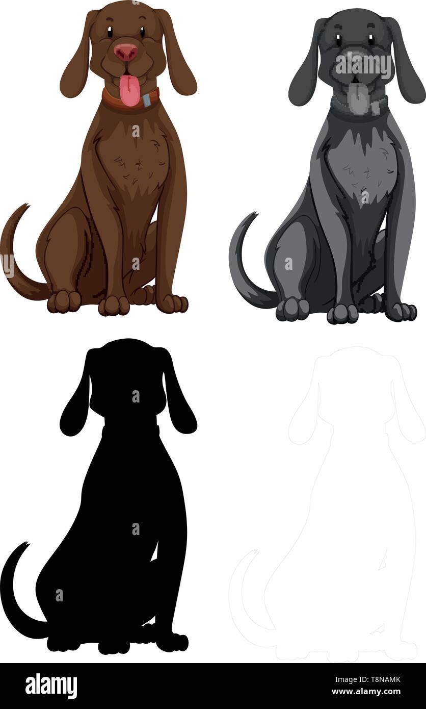 Set of dog character illustration Stock Vector Image & Art - Alamy