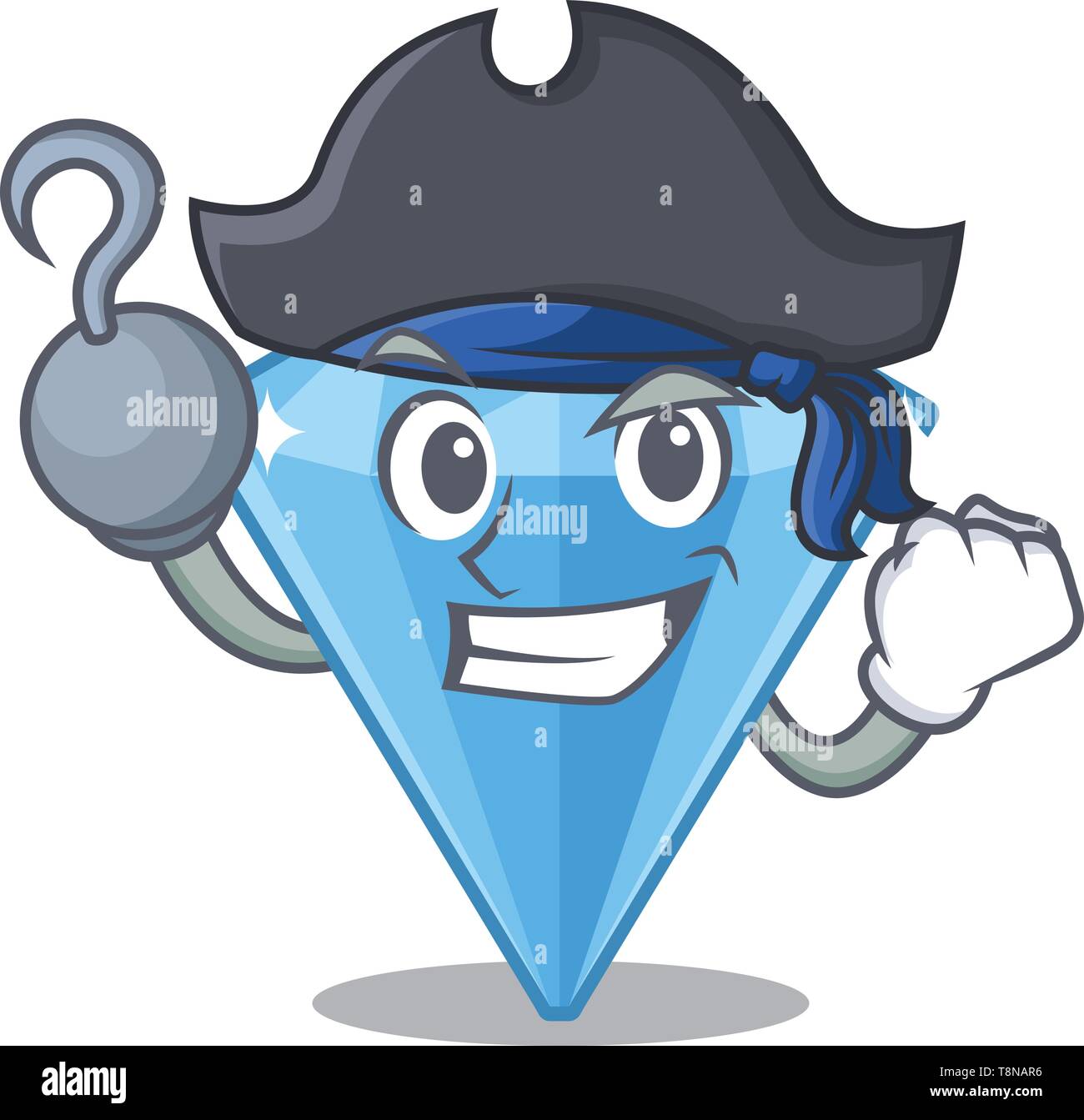 Pirate sapphire gems isolated in the character Stock Vector Image & Art