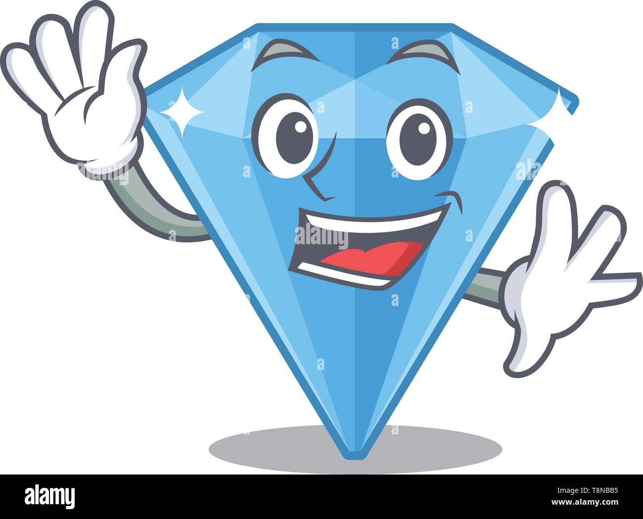 Waving sapphire gems in the cartoon shape Stock Vector Image & Art - Alamy
