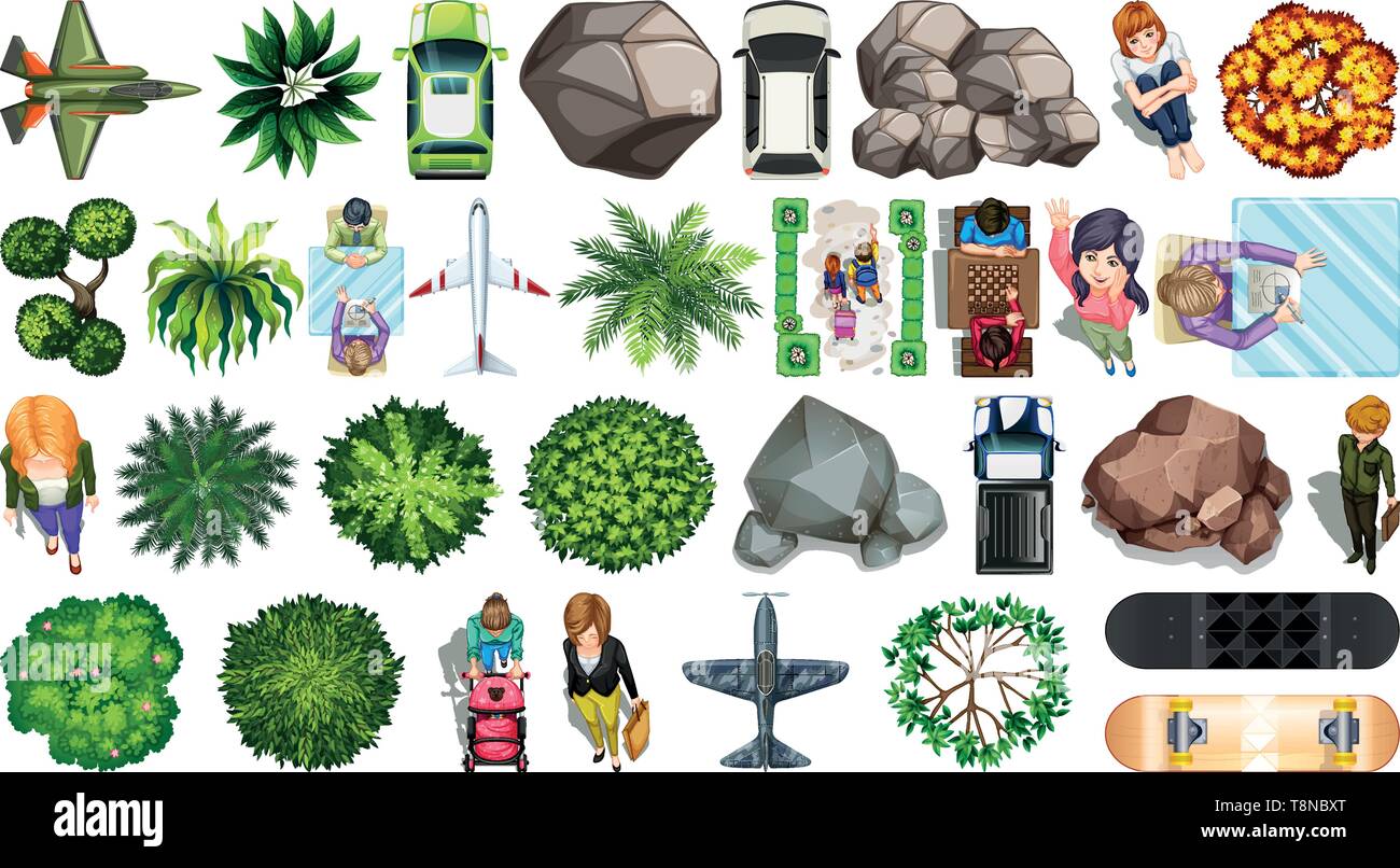 Set of aerial objects illustration Stock Vector Image & Art - Alamy