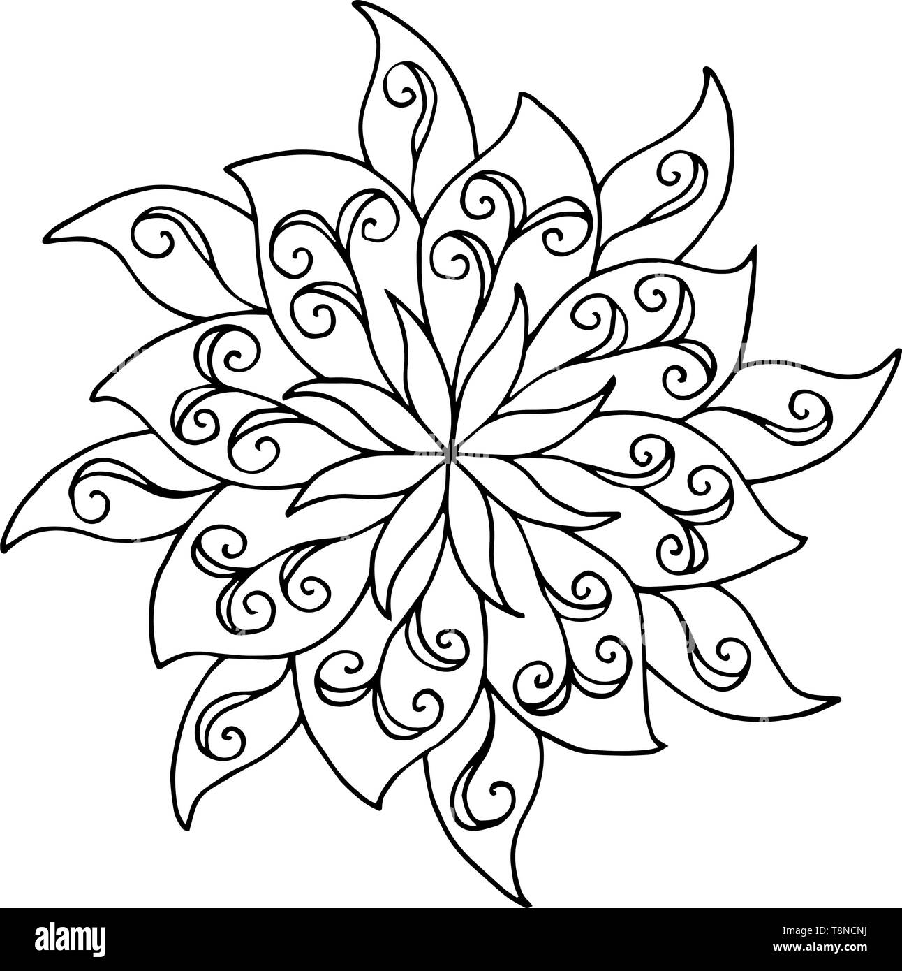 Abstract pattern, mandala for coloring books for adults and children