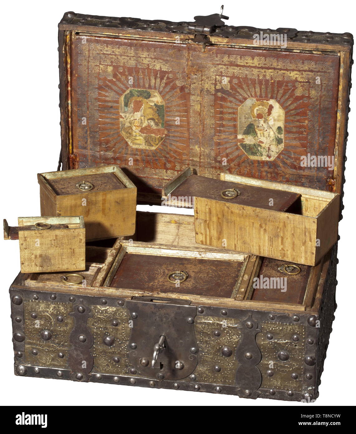 A Dutch Writing Casket With Several Hidden Compartments Circa