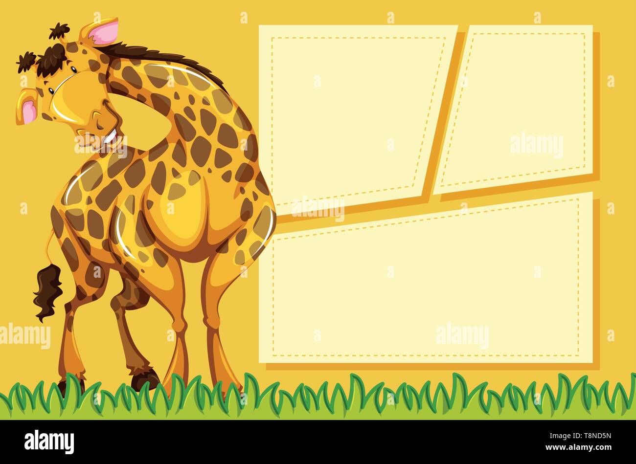 Yellow Giraffe Border Frame Scene Illustration Stock Vector Image Art Yellow Giraffe Border Frame Scene Illustration Stock Vector Image Art