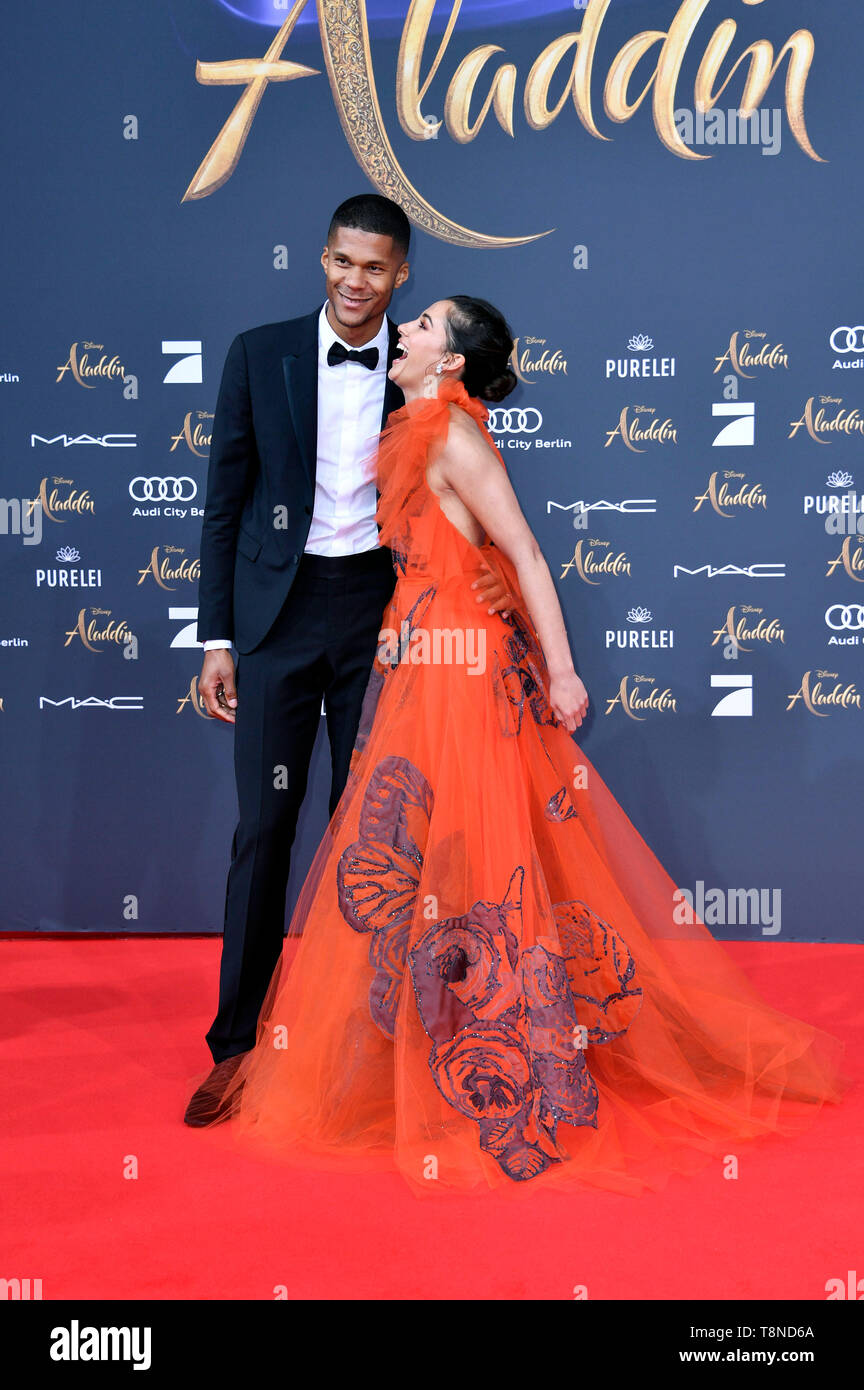 Naomi Scott and her husband Jordan Spence attending the 'Aladdin' screening at UCI Luxe Mercedes Platz on May 11, 2019 in Berlin, Germany Stock Photo - Alamy