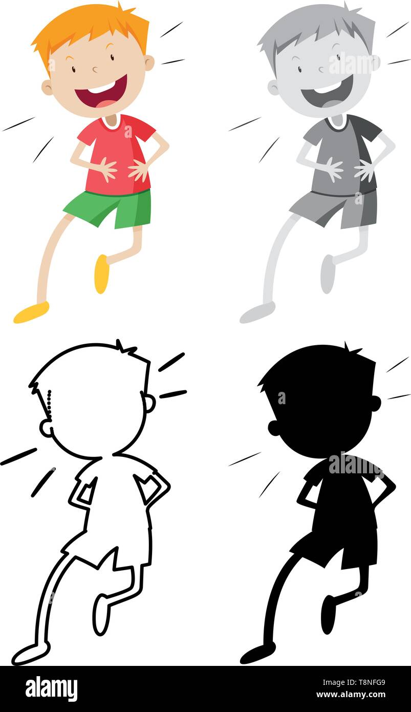 Set of happy boy character illustration Stock Vector Image & Art - Alamy