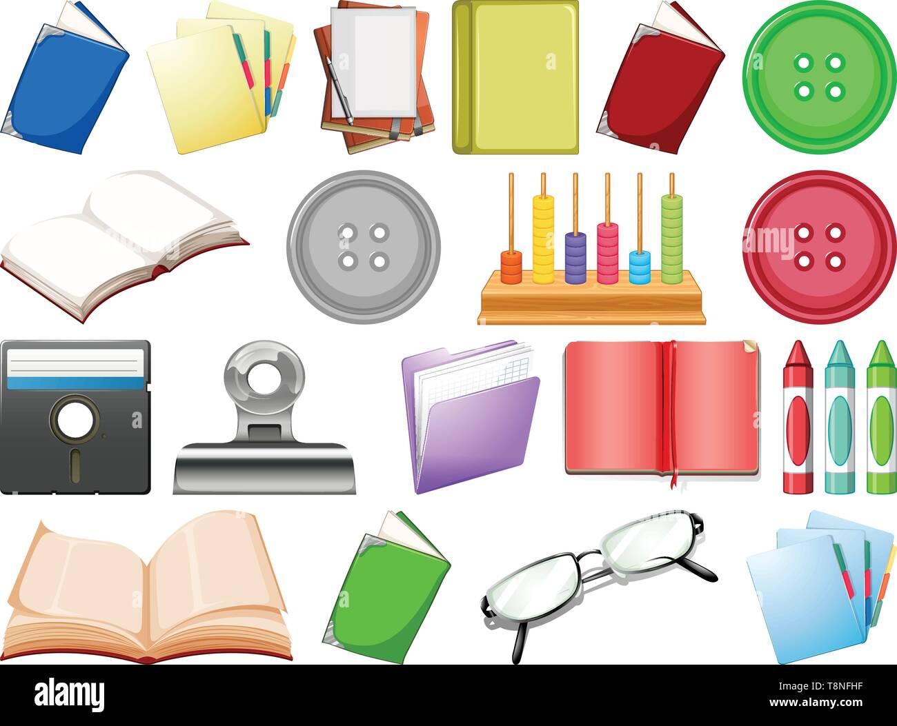 Set of stationary object illustration Stock Vector Image & Art Alamy