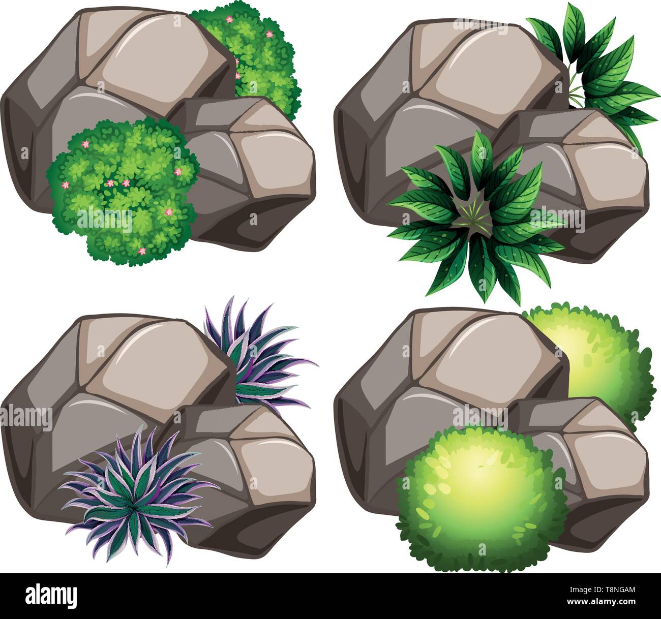 Set of nature rock illustration Stock Vector Image & Art - Alamy