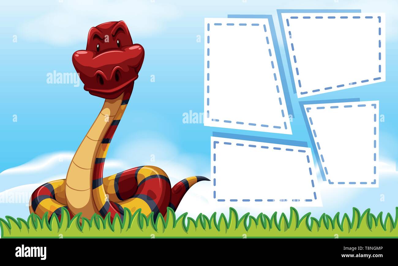 snake in frame template illustration Stock Vector Image &amp; Art - Alamy