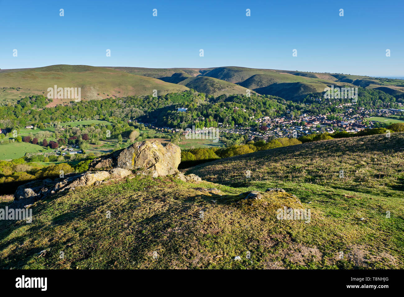 Church Stretton and the Long Mynd seen from Ragleth Hill, Church
