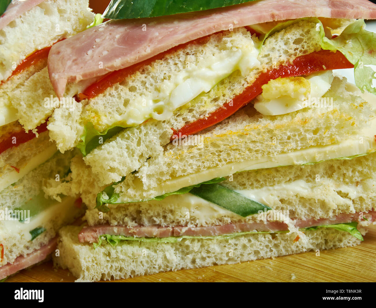 Sandwiches de miga, popular food items in Argentina, Chile and Uruguay