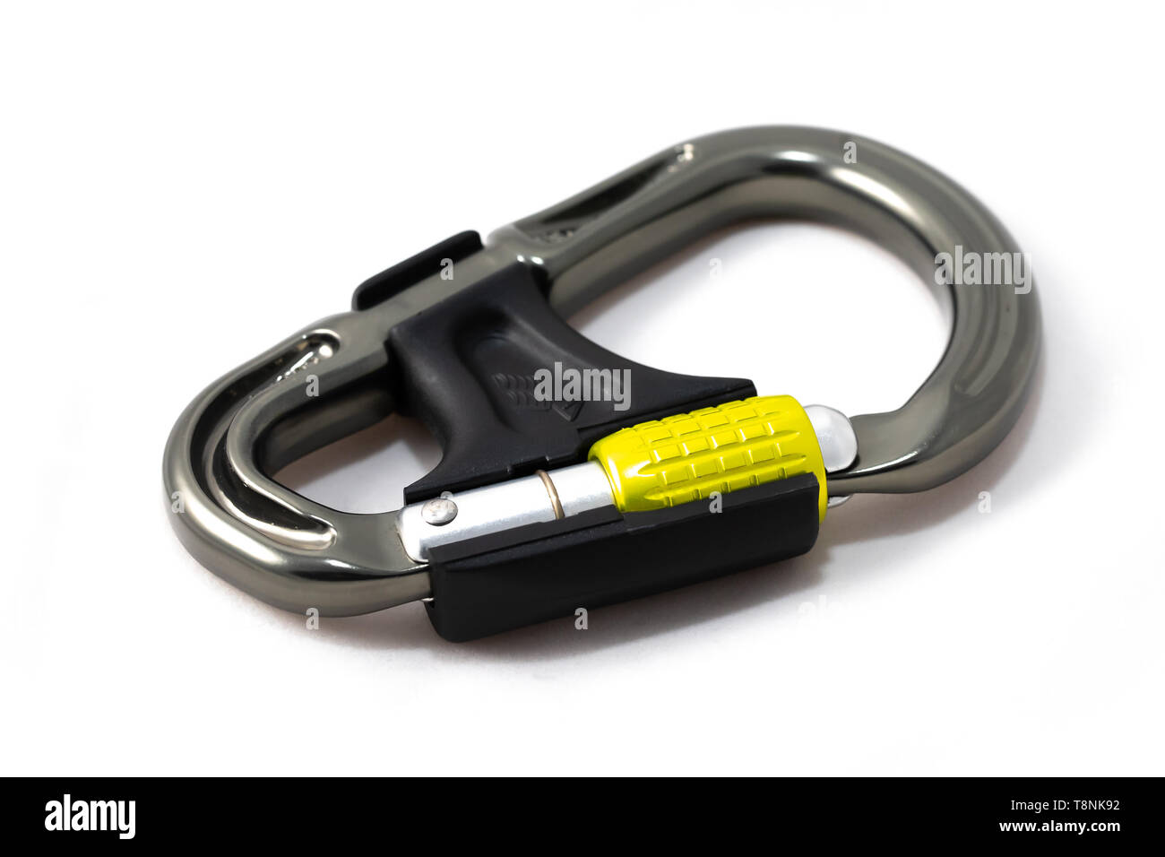 DMM Belay Master carabiner on a clean white background Stock Photo - Alamy