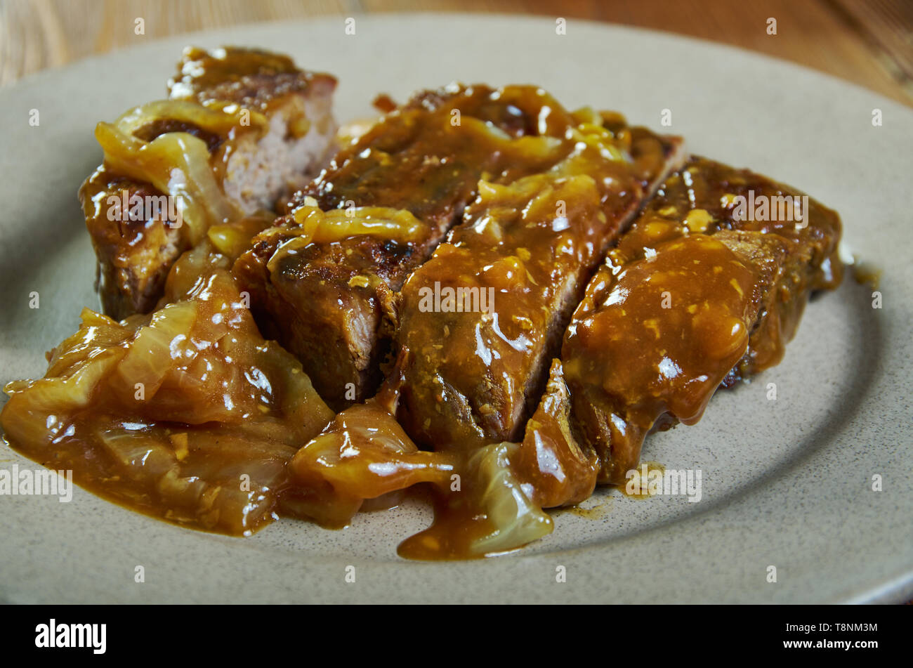 Maple Smoked Brisket, Quebec Maple SyrupSmoked BBQ Beef Brisket Stock