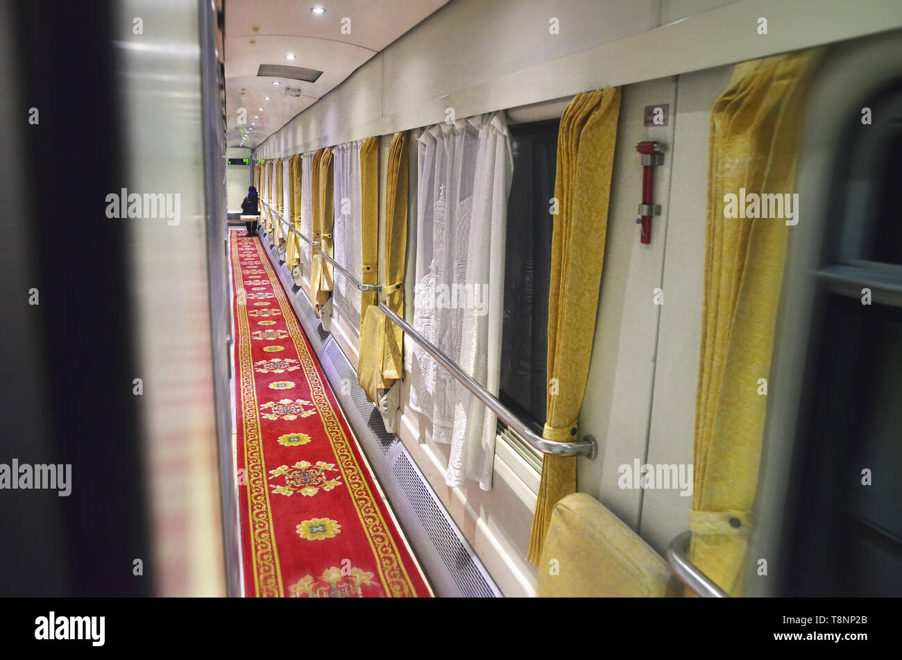 Soft sleeper aisle of Z type highspeed train Beijing Harbin Stock