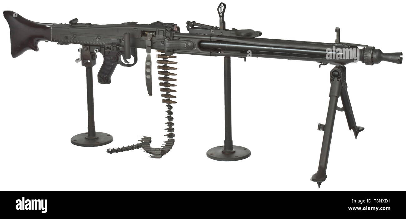 Machine guns, Rheinmetall MG 3, calibre 7,62 x 51 mm NATO, introduced 1960, sectional model, Additional-Rights-Clearance-Info-Not-Available Stock Photo