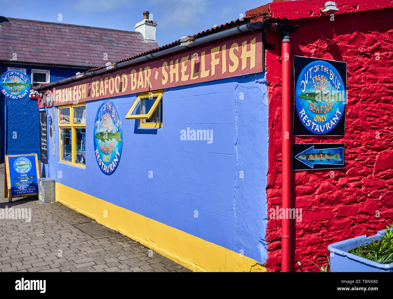 Out of the blue seafood restaurant hi res stock photography and