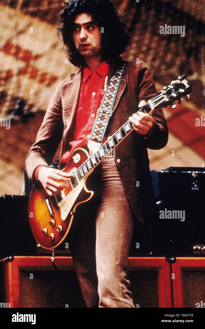 Jimmy Page of Led Zeppelin Amsterdam, Oude Rai, netherlands - 1972