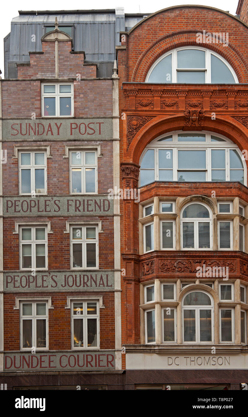 D C Thomson, offices, publisher, Fleet Street, London, England, UK, Stock Photo