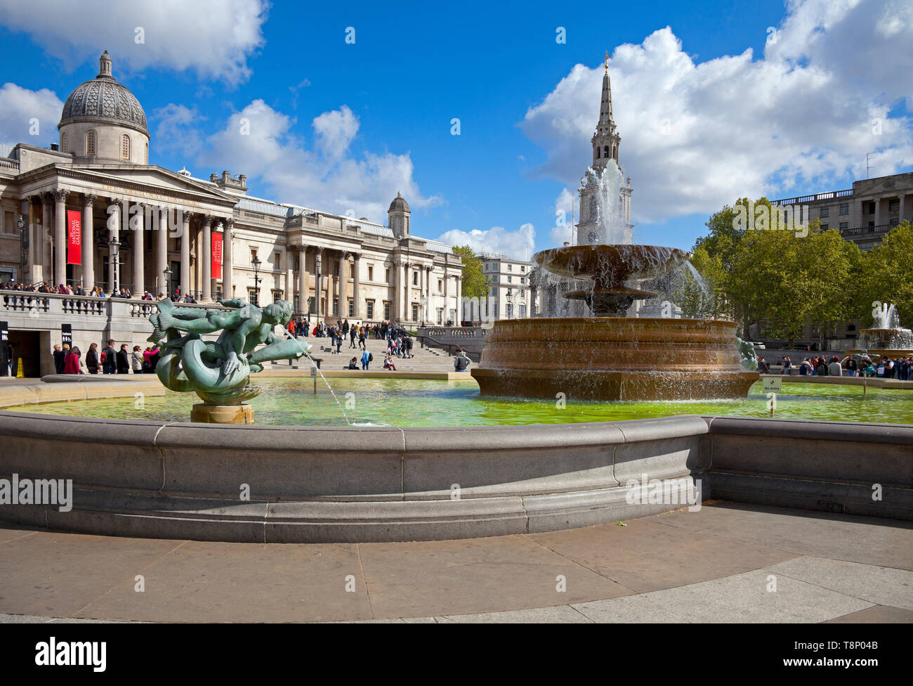 Trafalgar Square, London, England, UK Stock Photo