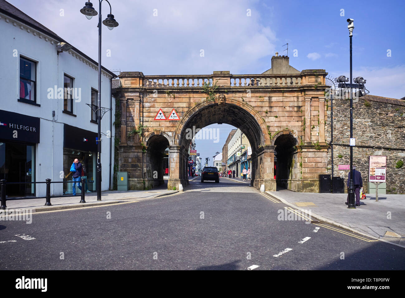 Ferryquay Gate in the city walls of Londonderry, Northern Ireland Stock Photo