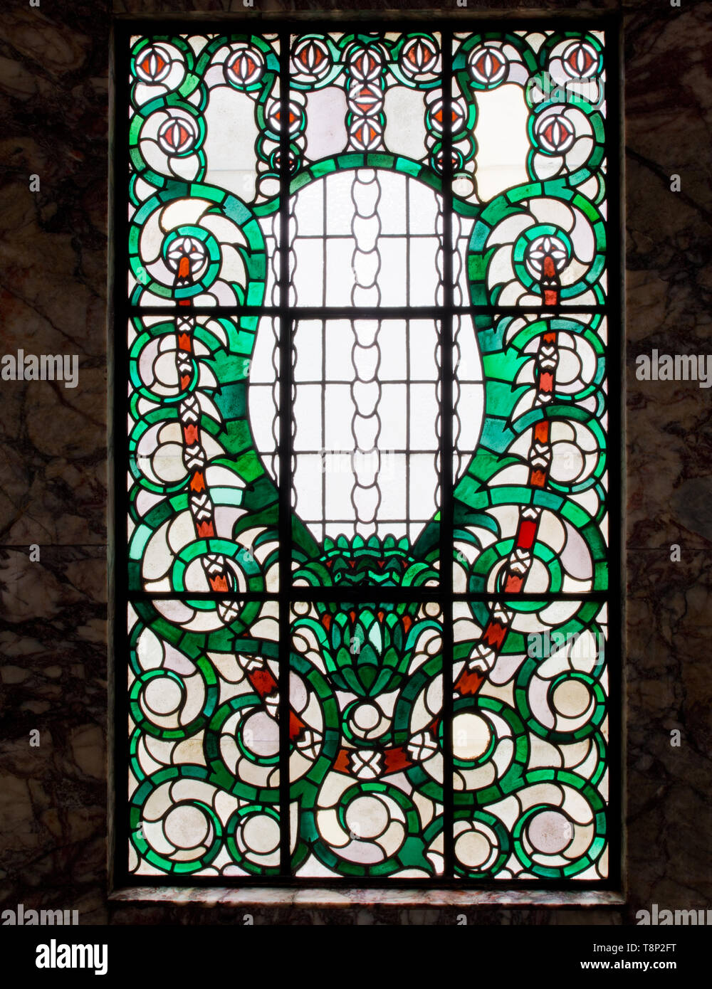 Stained Glass Windows In Historic 19th Century Viennese Houses Vienna Austria Stock Photo Alamy