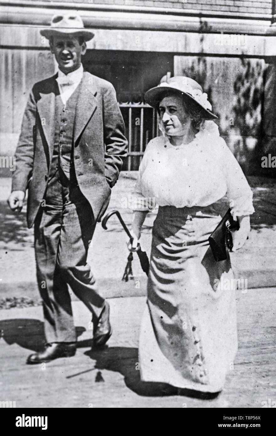 Rosa Luxemburg and Karl Liebknecht of the Spartacus League (Spartakusbund) , Germany, by Underwood and Underwood,  c. 1917 Stock Photo