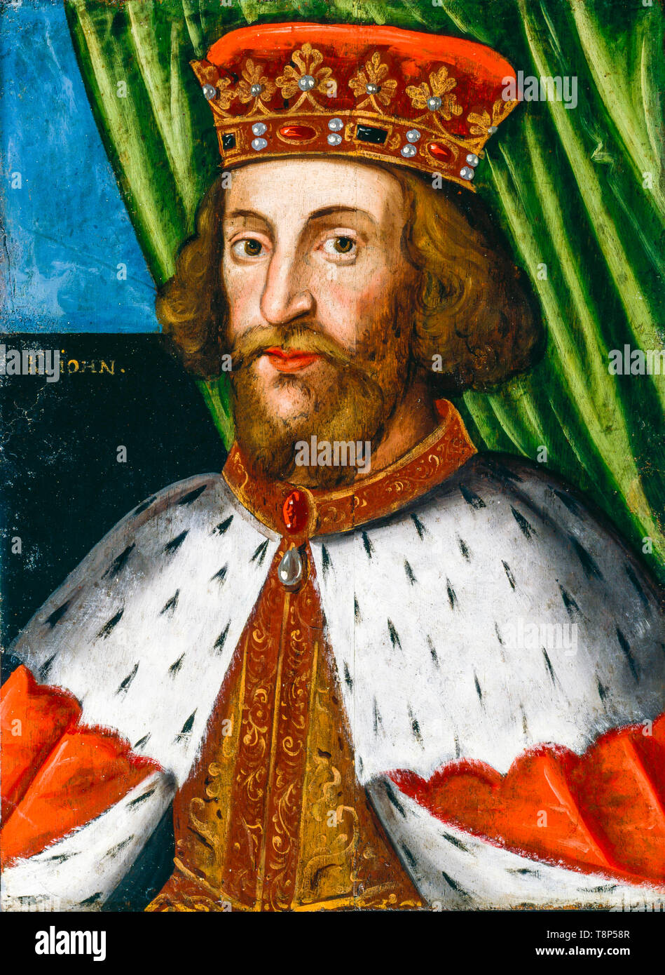King John (1166-1216), King of England, (1199-1216), portrait painting, before 1626 Stock Photo