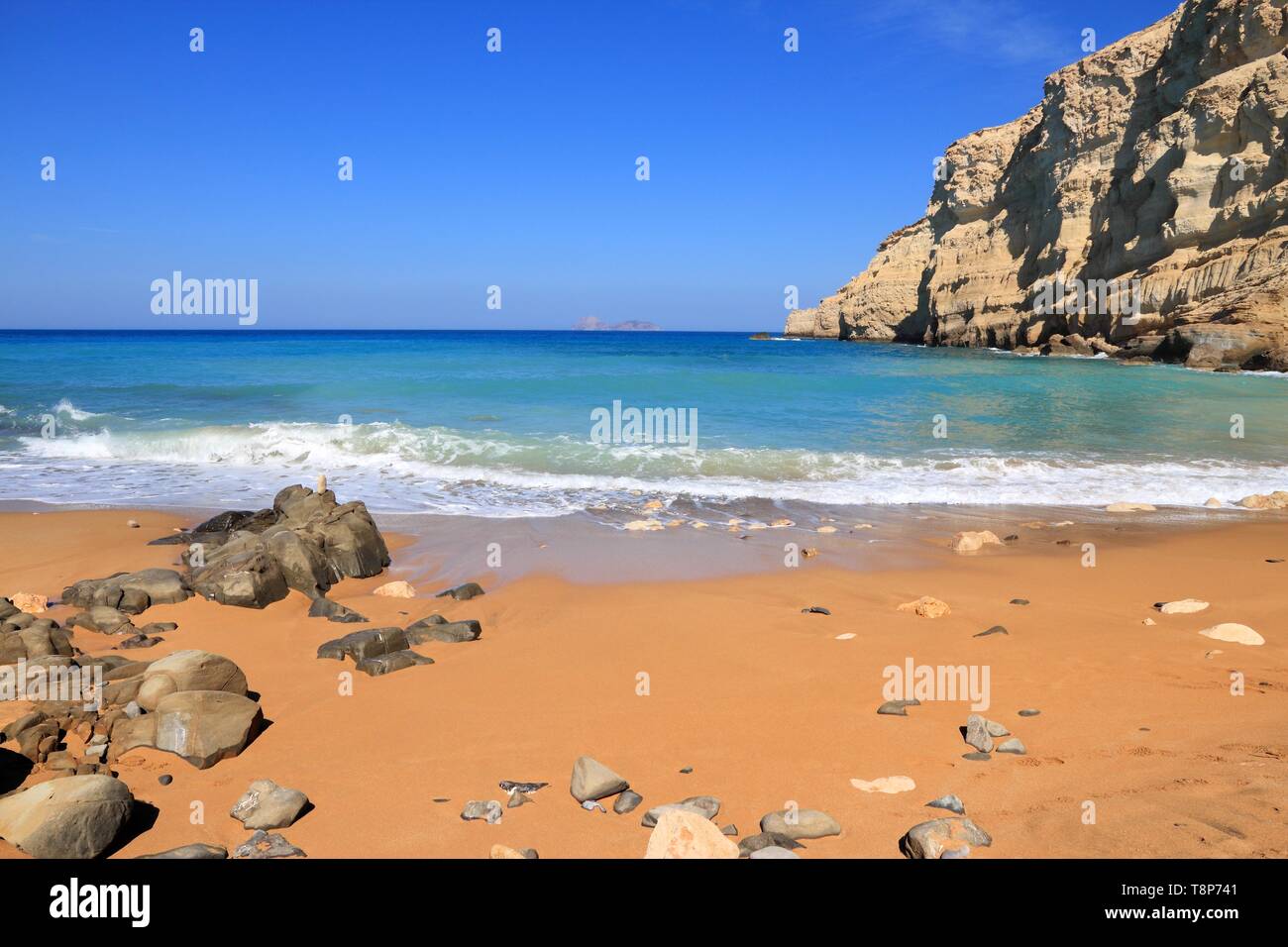 Red Beach in Crete island, Greece Stock Photo - Alamy