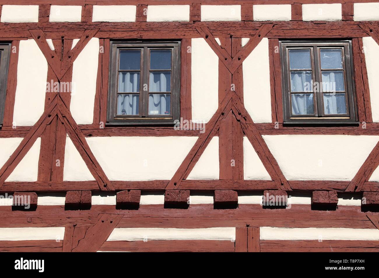 Timber framing in Germany - old residential architecture in Nuremberg. Stock Photo