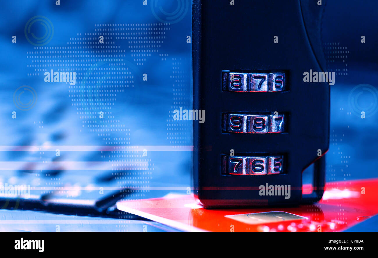 security, encrypting, banking global concept Stock Photo