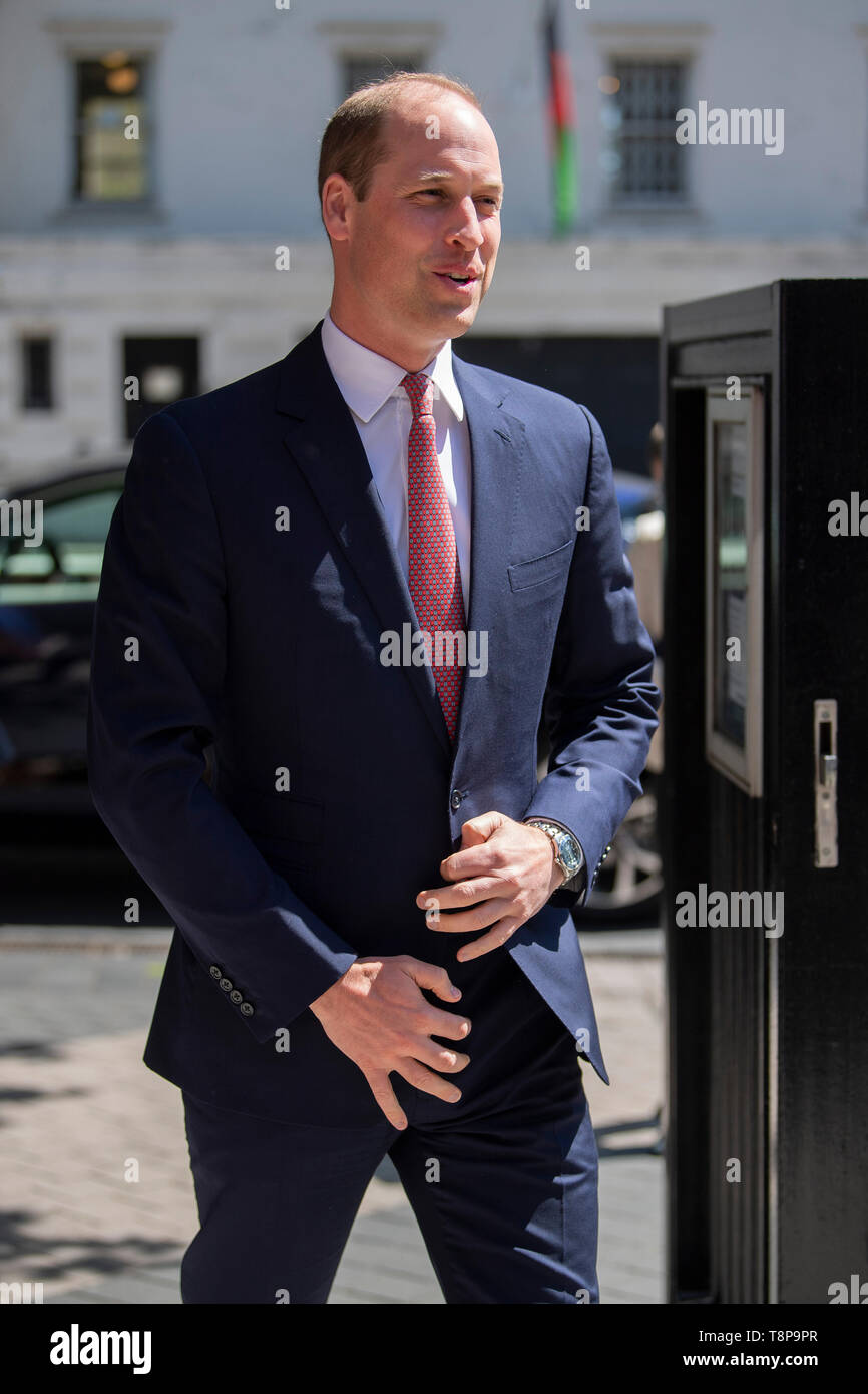 The Duke of Cambridge attends a United for Wildlife joint taskforce meeting at the Royal Geographical Society in London. Stock Photo