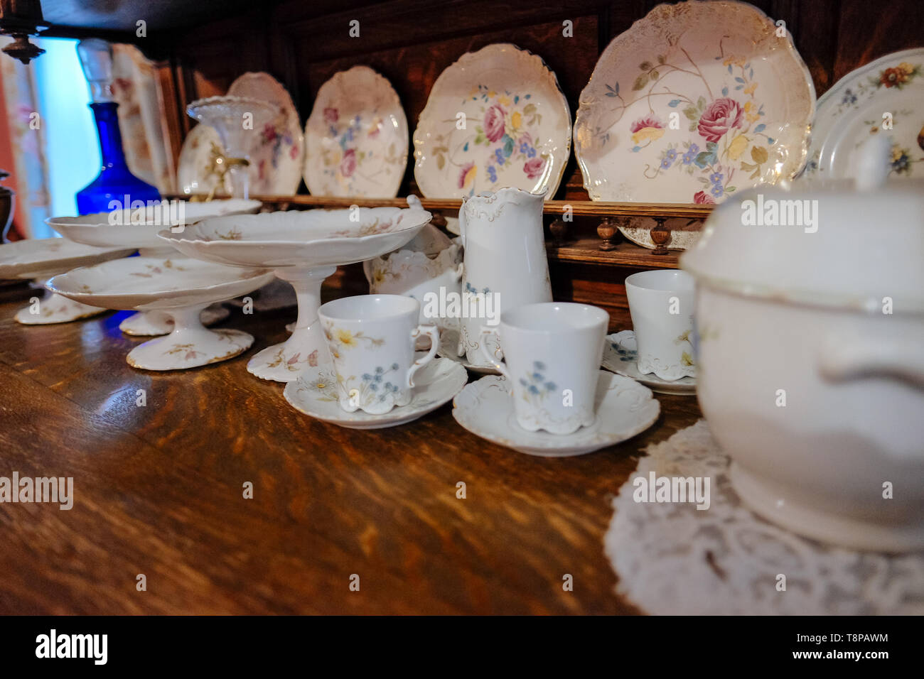 tea set on the table Stock Photo