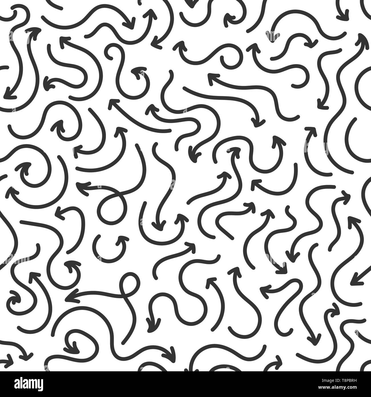 Hand drawn arrows seamless pattern. Creative abstract background ...