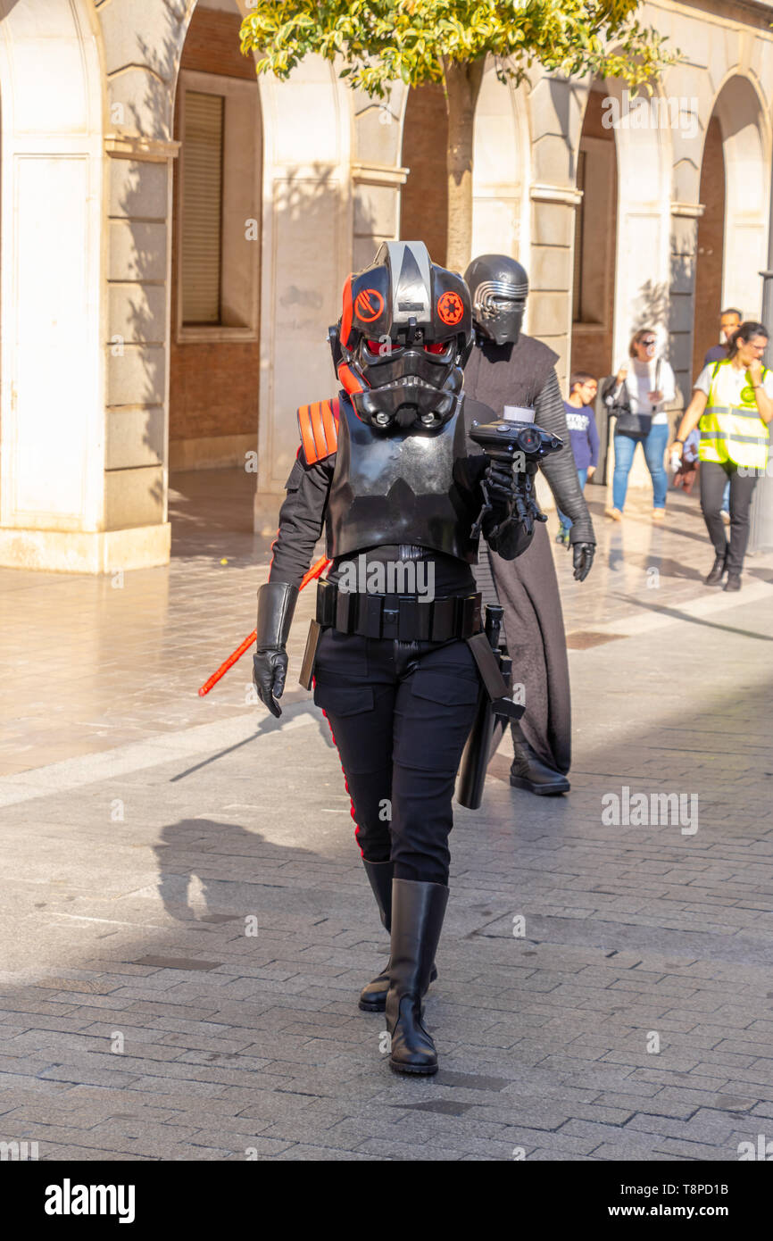Huelva, Spain - May 5, 2019: Parade of a group of cosplayers at a comic con  event wearing costumes from Star Wars Stock Photo - Alamy