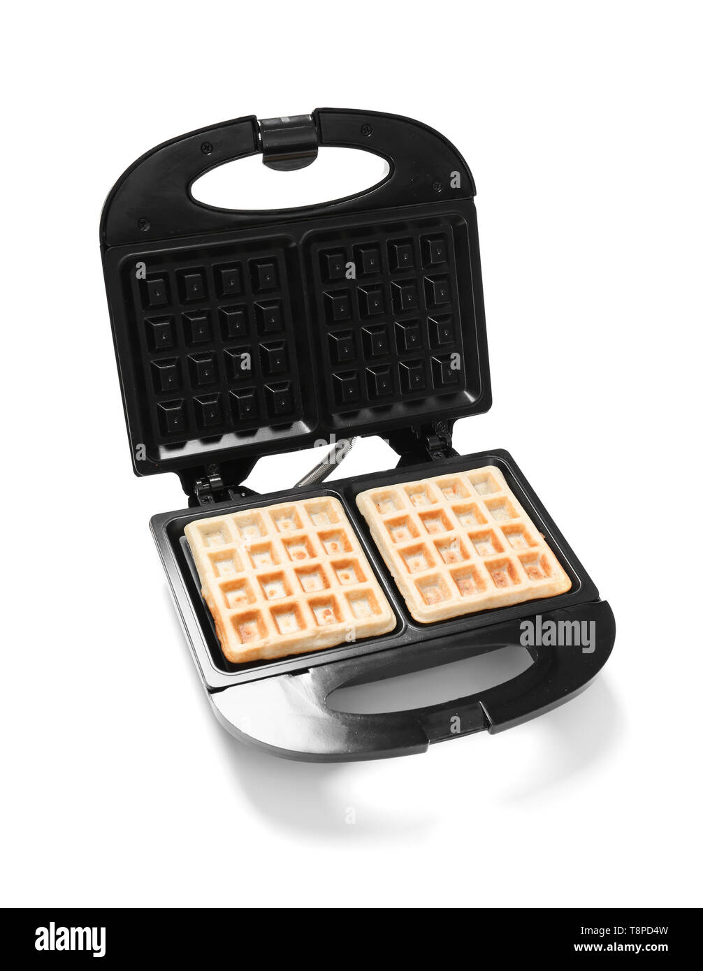 Modern waffle maker on white background Stock Photo - Alamy