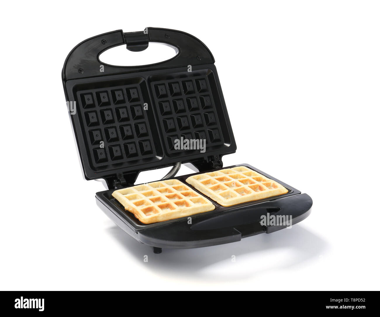 Modern waffle maker on white background Stock Photo - Alamy