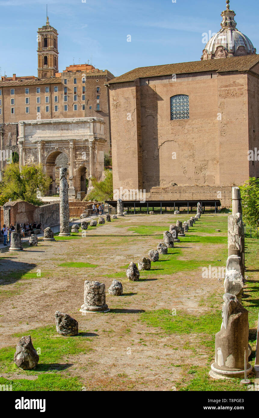 The Roman Forum, Italy Stock Photo