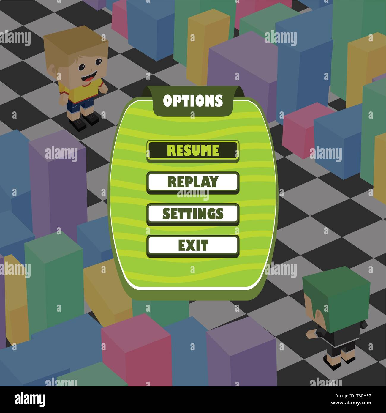 Game Ui Menu Application Mobile App Vector Art Stock Vector Image Art Alamy