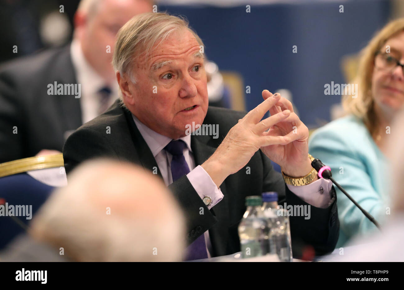 Lord Malcolm Bruce speaking at the British-Irish Parliamentary Assembly 58th Plenary Session, at Druids Glen Hotel in Co Wicklow, as land at Dublin Airport has been allocated to cater for the potential spillover of freight traffic in the event of a no-deal Brexit, it has been claimed. Stock Photo