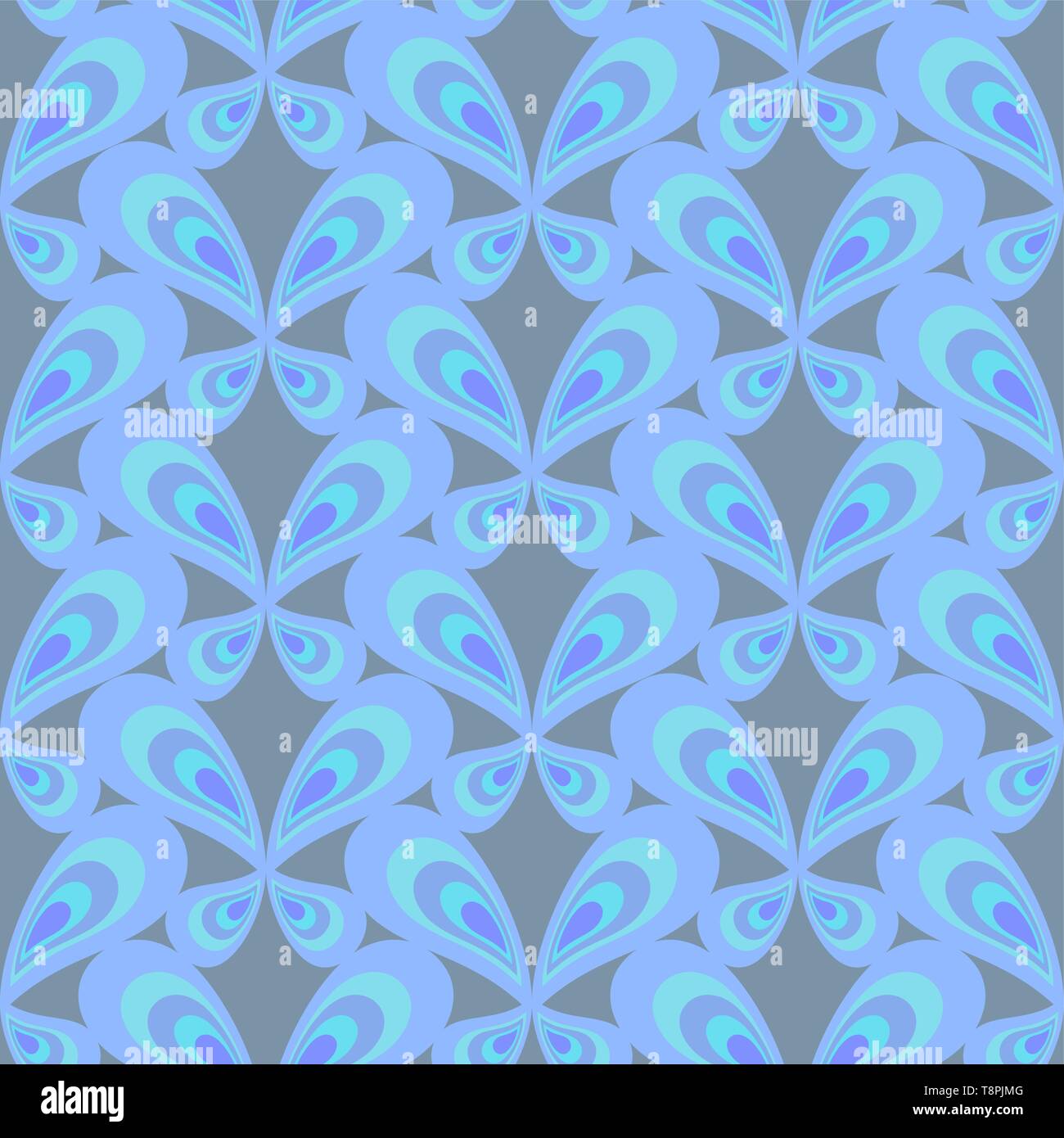 Retro seamless pattern with simple butterflies on dark background. Flat ornament for textile, wrapping paper, prints, fabric, wallpaper, web etc. Stock Vector